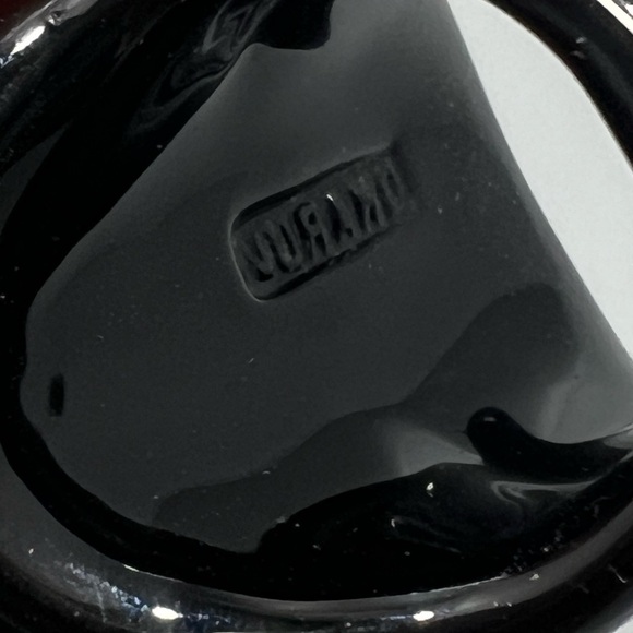 Vintage Murano Hand Blown Glass Galaxy Statement Ring Multicolored Signed Size 6 - Picture 6 of 8